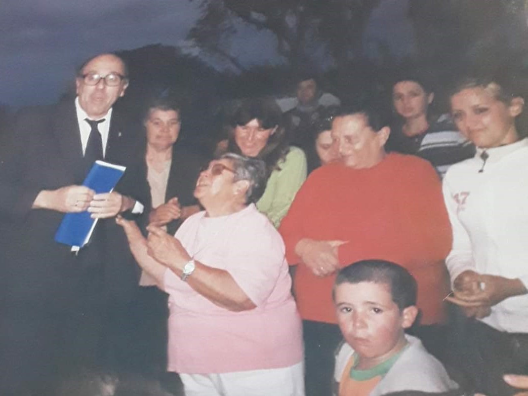 Amanda junto a Marcos Carámbula en inauguración de alumbrado público.